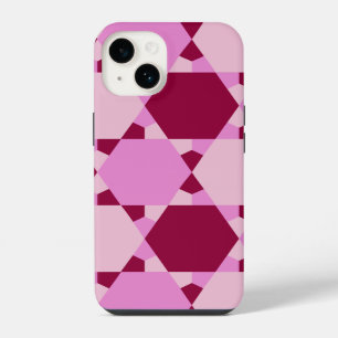 Padrão de Ilusão Óptica de Triângulo Rosa Feminino