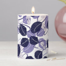 Padrão de Ilustração das Folhas Roxas e Vinhas