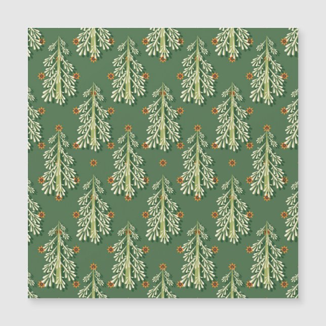 Padrão de Ilustração de Árvores de Natal Antigas (Frente)