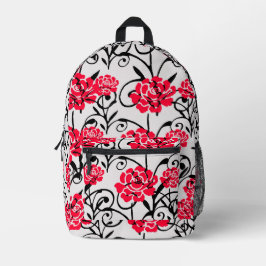 Padrão de Ilustração Floral da Flor Vermelha Desig