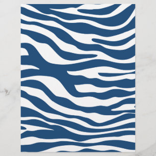 Padrão de impressão azul-zebra do Marinho na moda