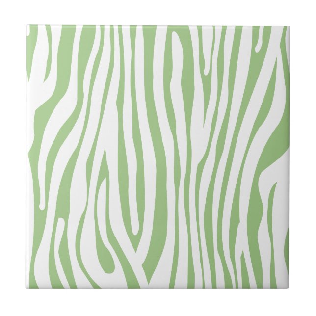Padrão de Impressão de Animais de Zebra Verde (Frente)