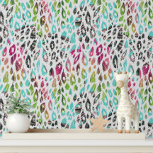 Padrão de Impressão de Leopardo Tropical Moderno e
