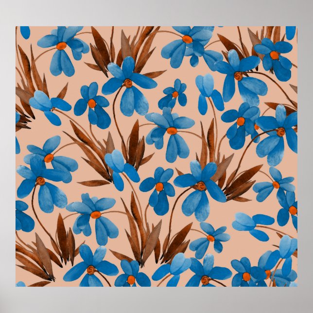 Padrão de Impressão de Verão Floral de Aquarela (Frente)