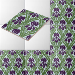 Padrão de Íris Art Nouveau Vintage