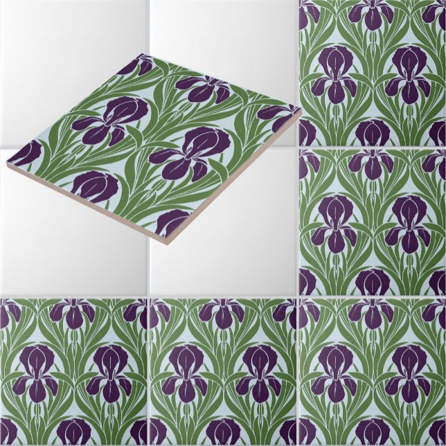 Padrão de Íris Art Nouveau Vintage (Criador carregado)