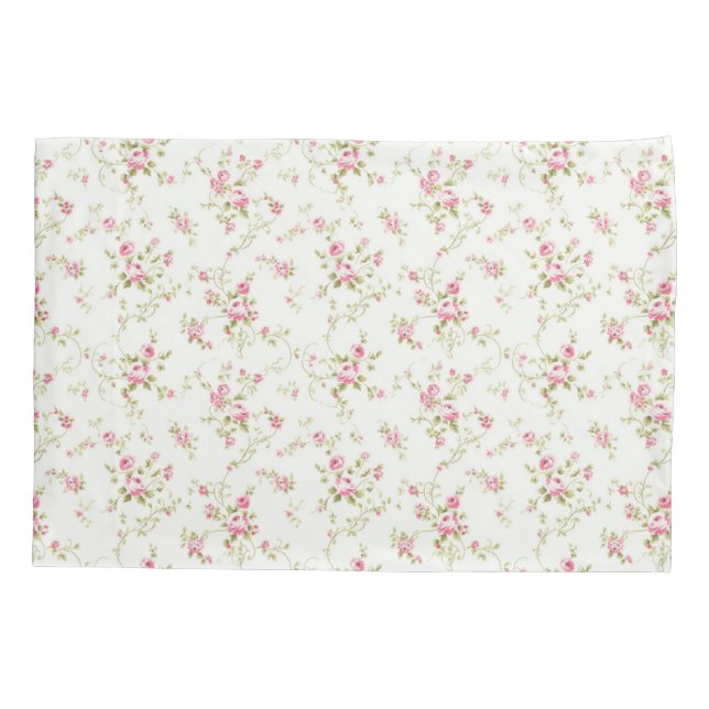 Padrão de Jardim de Algodão Rosa Floral (Verso)