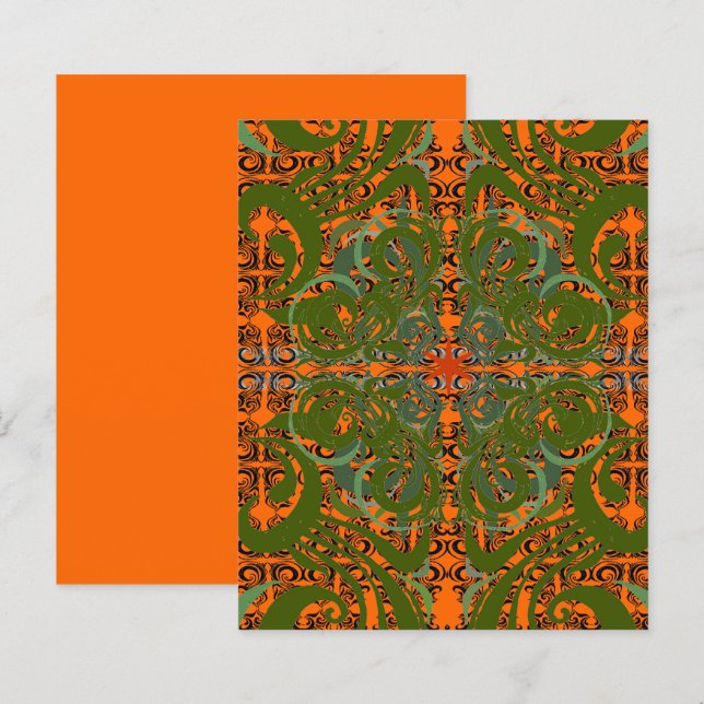 Padrão de Khokhloma Exotique (Frente/Verso)