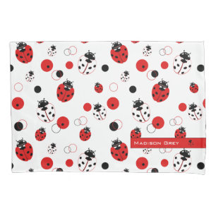 Padrão de Ladybug vermelho, preto e branco simple