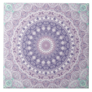 Padrão de lavanda e Lilac Mandala