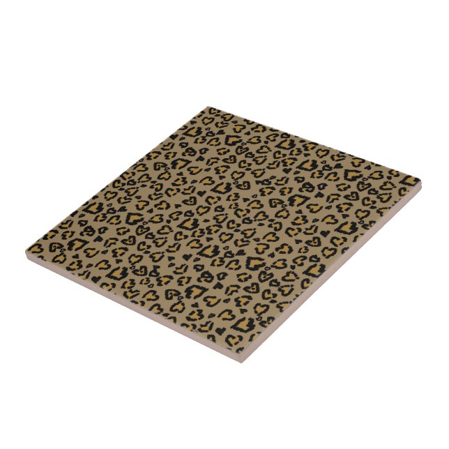 Padrão de Leopardo do Coração em Cores Naturais (Lateral)