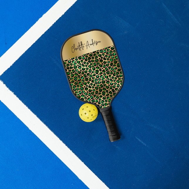 Padrão de leopardo em ouro verde esmeralda com nom (Criador carregado)