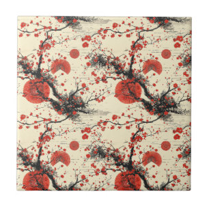 Padrão de Leque de Flor de Cerejeira Japonesa (4)