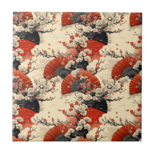 Padrão de Leque de Flor de Cerejeira Japonesa (5)