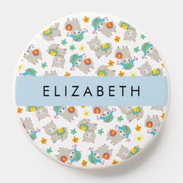 Padrão De Lhamas, Alpacas, Flores, Seu Nome