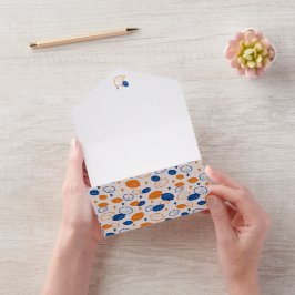 Padrão de limão azul e laranja, tema frutado diver