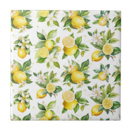 Padrão de limão, flores de limão, folhas, citrinos