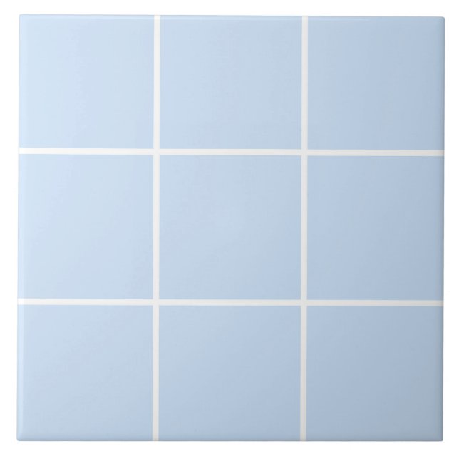 Padrão de Linha de Grade Azul Branco (Frente)