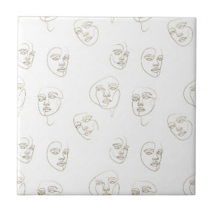 Padrão de Linha de Rosto Feminino Minimalista (2)