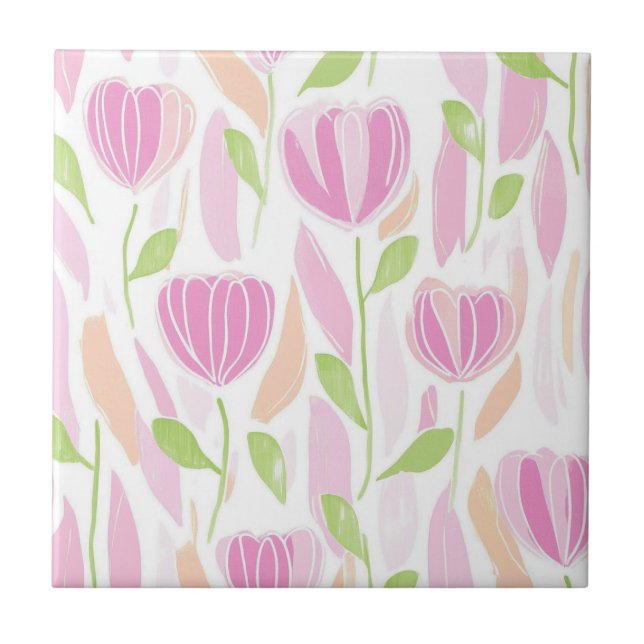 Padrão de Linha Floral Abstrata Moderna (1) (Frente)