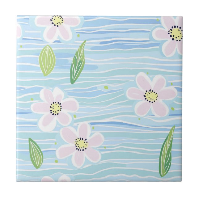 Padrão de Linha Floral Abstrata Moderna (10) (Frente)