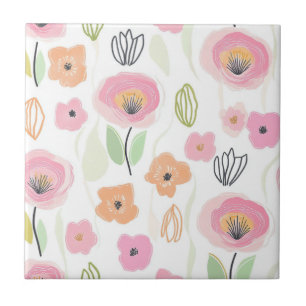 Padrão de Linha Floral Abstrata Moderna (2)