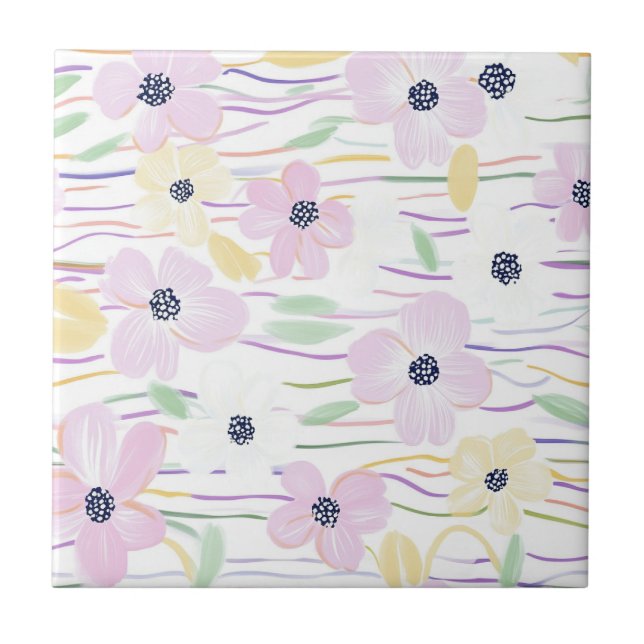 Padrão de Linha Floral Abstrata Moderna (6) (Frente)