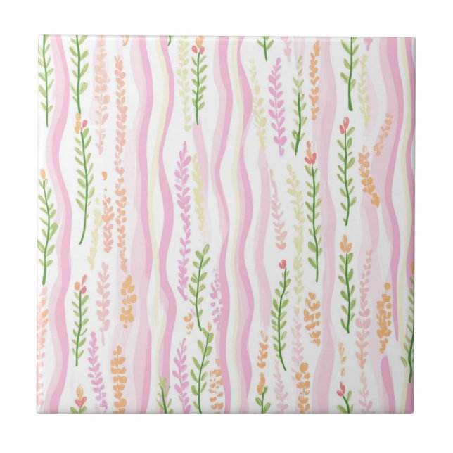 Padrão de Linha Floral Abstrata Moderna (7) (Frente)