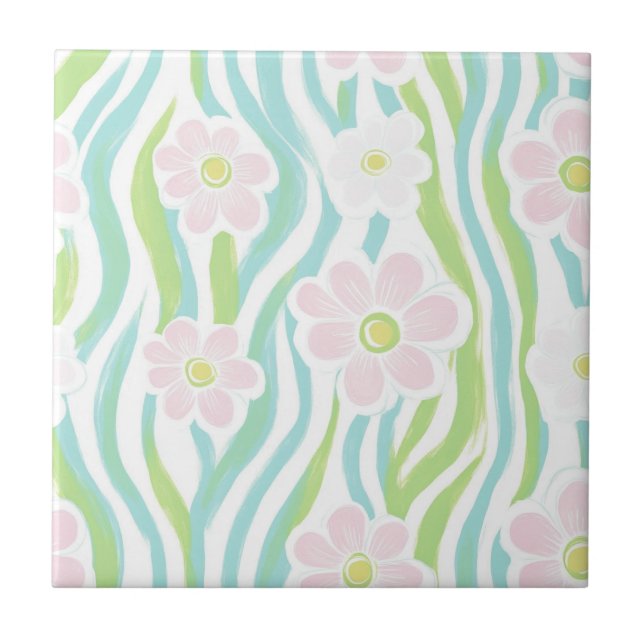 Padrão de Linha Floral Abstrata Moderna (8) (Frente)