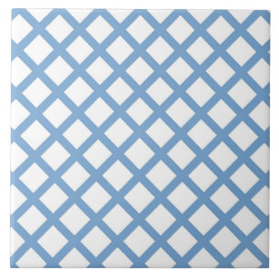 Padrão de Listra de Diamante Arlequim Branco Azul