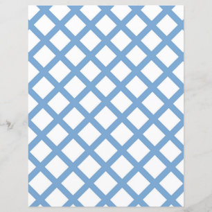 Padrão de Listra de Diamante Arlequim Branco Azul
