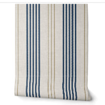 Padrão de Listra de Ticking Azul Marinho Clássico