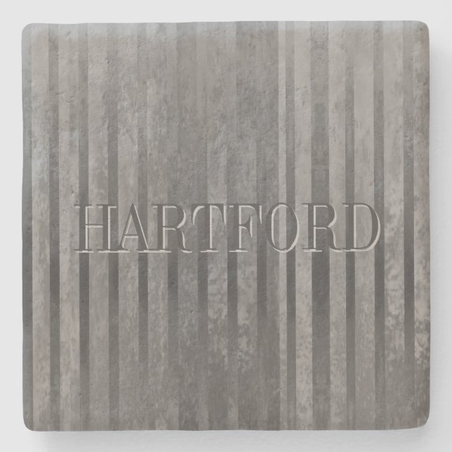 Padrão de Listras Ombre Tons de Cinza Porta-Copos  (Frente)