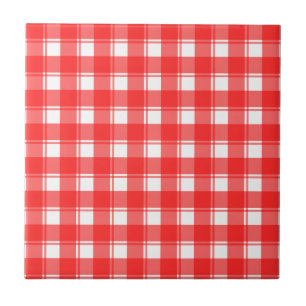 Padrão de Listras Xadrez Vermelho Branco