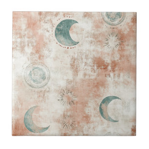 Padrão de Lua Floral Boho Celestial (10)