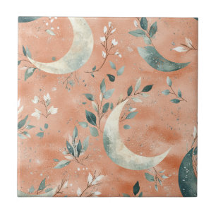 Padrão de Lua Floral Boho Celestial (5)