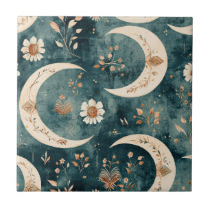 Padrão de Lua Floral Boho Celestial (9)