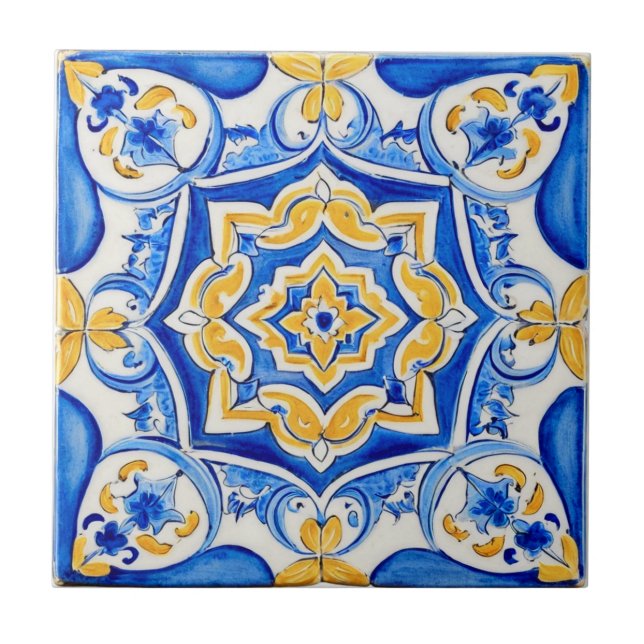 Padrão de Majólica Pintado à Mão (Frente)