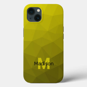 Padrão de malha geométrica ombre escuro amarelo Mo