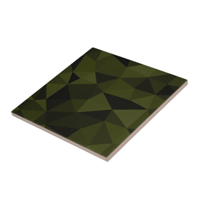 Padrão de malha geométrica preta verde exército es (Lateral)