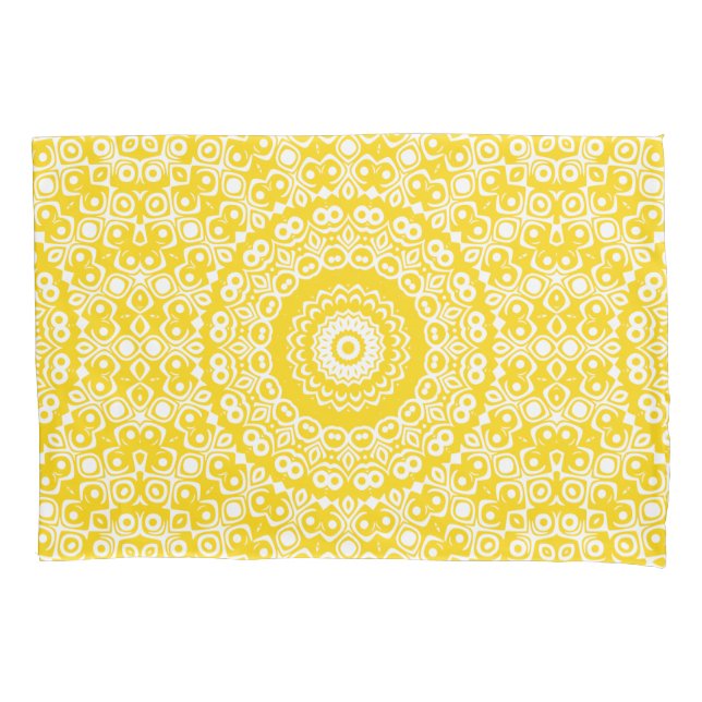 Padrão de Mandala Amarelo do ouro (Frente-Esquerda)
