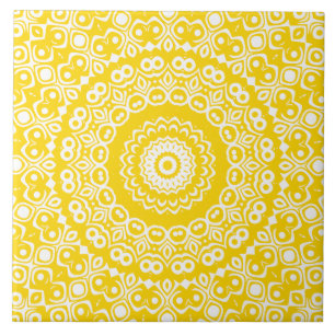 Padrão de Mandala Amarelo Dourado