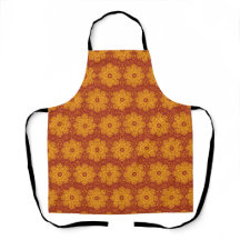 Padrão de mandala amarelo e vermelho real