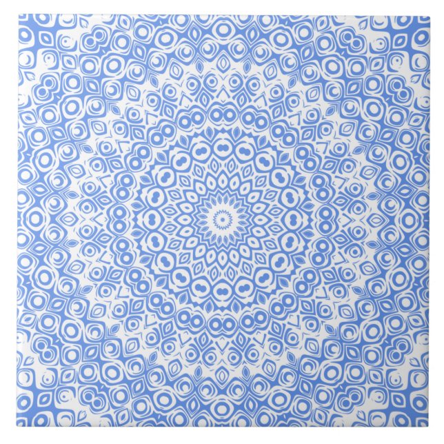 Padrão de Mandala Azul Centáurea (Frente)
