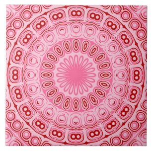 Padrão de Mandala Carmesim e Rosa
