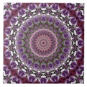 Padrão de Mandala em Calidoscópio Rosa Ámbar