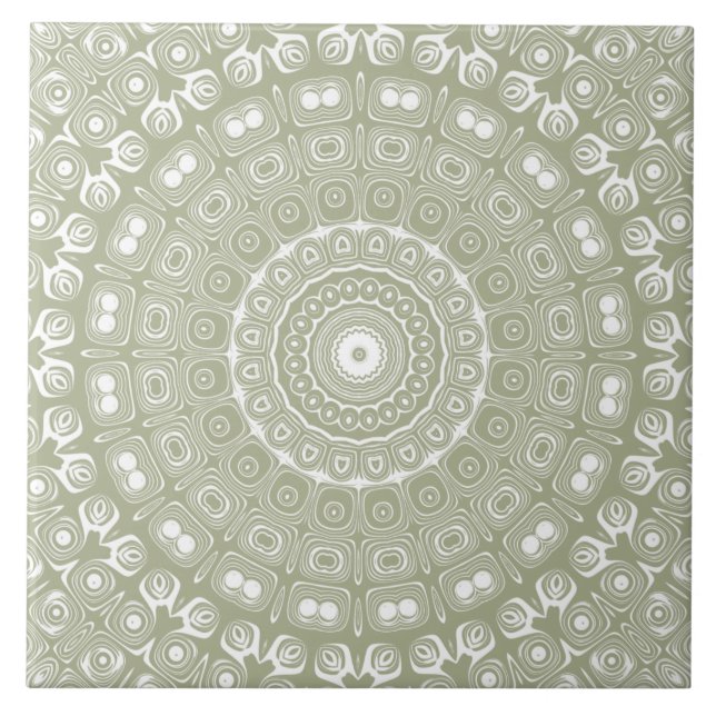 Padrão de Mandala em Verde Salvia (Frente)