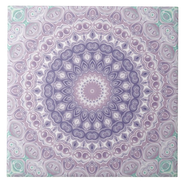Padrão de Mandala Lavanda e Lilás (Frente)