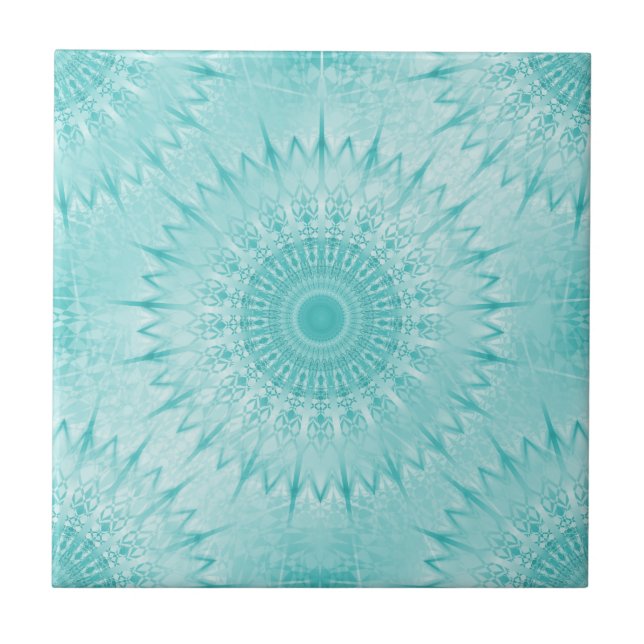 Padrão de Mandala Metálico Turquesa (Frente)