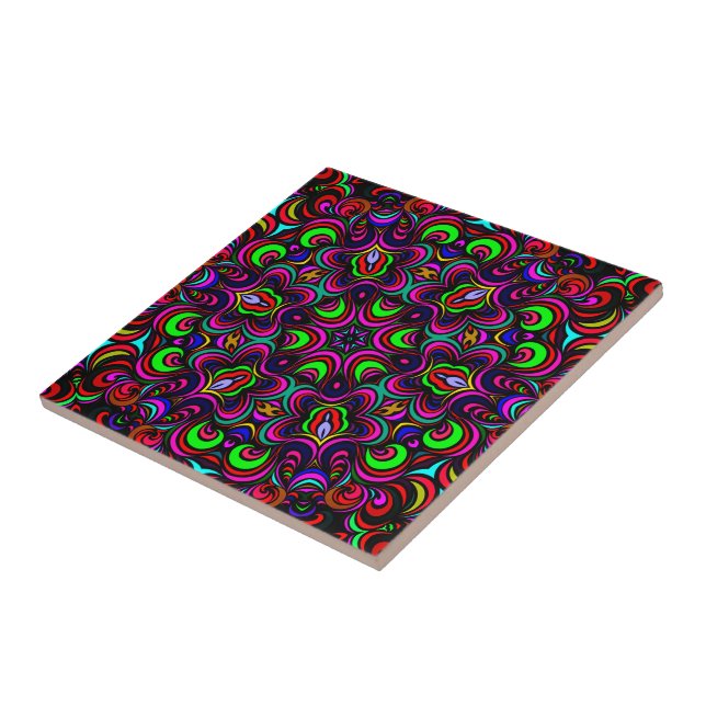 Padrão de mandala multicolor (Lateral)